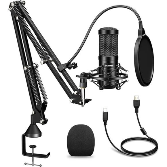 USB Condenser Microphone, 192kHZ/24bit Professional PC Streaming Podcast - Picture 7 of 7